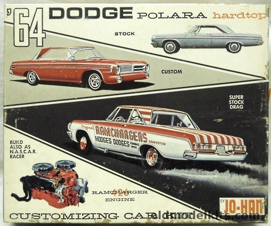 Jo-Han 1/25 1964 Dodge Polara Hardtop Customizing Kit - Stock / Custom / Super Stock Drag, C-264-149 plastic model kit